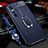 Soft Silicone Gel Leather Snap On Case Cover with Magnetic Finger Ring Stand for Vivo Y73s 5G