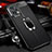 Soft Silicone Gel Leather Snap On Case Cover with Magnetic Finger Ring Stand for Xiaomi Poco F5 5G Black