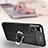 Soft Silicone Gel Leather Snap On Case Cover with Magnetic Finger Ring Stand for Xiaomi Poco M4 Pro 5G