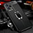 Soft Silicone Gel Leather Snap On Case Cover with Magnetic Finger Ring Stand for Xiaomi Poco X5 5G Black