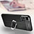 Soft Silicone Gel Leather Snap On Case Cover with Magnetic Finger Ring Stand for Xiaomi Redmi 10 (2022)