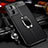 Soft Silicone Gel Leather Snap On Case Cover with Magnetic Finger Ring Stand for Xiaomi Redmi 10 Prime Plus 5G Black