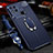 Soft Silicone Gel Leather Snap On Case Cover with Magnetic Finger Ring Stand for Xiaomi Redmi 9C