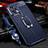 Soft Silicone Gel Leather Snap On Case Cover with Magnetic Finger Ring Stand for Xiaomi Redmi Note 12 Turbo 5G Blue