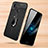 Soft Silicone Gel Leather Snap On Case Cover with Magnetic Finger Ring Stand for Xiaomi Redmi Note 7