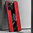 Soft Silicone Gel Leather Snap On Case Cover with Magnetic Finger Ring Stand PB1 for Huawei Honor X7a Red