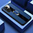 Soft Silicone Gel Leather Snap On Case Cover with Magnetic Finger Ring Stand PB1 for OnePlus 9 Pro 5G Blue