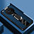 Soft Silicone Gel Leather Snap On Case Cover with Magnetic Finger Ring Stand PB1 for Oppo Find X7 5G Blue