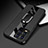 Soft Silicone Gel Leather Snap On Case Cover with Magnetic Finger Ring Stand PB1 for Realme 8 4G Black