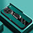 Soft Silicone Gel Leather Snap On Case Cover with Magnetic Finger Ring Stand PB1 for Vivo X90 5G Green