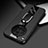 Soft Silicone Gel Leather Snap On Case Cover with Magnetic Finger Ring Stand PB2 for Oppo Find X7 5G Black