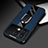 Soft Silicone Gel Leather Snap On Case Cover with Magnetic Finger Ring Stand PB3 for Xiaomi Redmi K70E 5G Blue