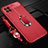 Soft Silicone Gel Leather Snap On Case Cover with Magnetic Finger Ring Stand S01 for Huawei Nova 8 SE 5G Red