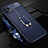 Soft Silicone Gel Leather Snap On Case Cover with Magnetic Finger Ring Stand S01 for Oppo A53 5G