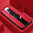 Soft Silicone Gel Leather Snap On Case Cover with Magnetic Finger Ring Stand S01 for Oppo Reno2 Red