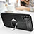 Soft Silicone Gel Leather Snap On Case Cover with Magnetic Finger Ring Stand S01 for Realme Narzo 30 Pro 5G