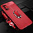 Soft Silicone Gel Leather Snap On Case Cover with Magnetic Finger Ring Stand S01 for Realme Q2 5G