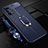 Soft Silicone Gel Leather Snap On Case Cover with Magnetic Finger Ring Stand S01 for Realme Q2 5G