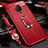 Soft Silicone Gel Leather Snap On Case Cover with Magnetic Finger Ring Stand S01 for Vivo Nex 3