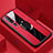 Soft Silicone Gel Leather Snap On Case Cover with Magnetic Finger Ring Stand S01 for Xiaomi Mi 10 Red