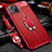 Soft Silicone Gel Leather Snap On Case Cover with Magnetic Finger Ring Stand S02 for Apple iPhone 14