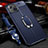 Soft Silicone Gel Leather Snap On Case Cover with Magnetic Finger Ring Stand S02 for Apple iPhone 14