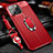 Soft Silicone Gel Leather Snap On Case Cover with Magnetic Finger Ring Stand S02 for Apple iPhone 14 Pro