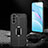 Soft Silicone Gel Leather Snap On Case Cover with Magnetic Finger Ring Stand S02 for Samsung Galaxy S22 Plus 5G