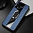 Soft Silicone Gel Leather Snap On Case Cover with Magnetic Finger Ring Stand S02 for Vivo iQOO 8 Pro 5G Blue