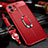 Soft Silicone Gel Leather Snap On Case Cover with Magnetic Finger Ring Stand S02 for Xiaomi Mi 11 Lite 4G