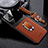 Soft Silicone Gel Leather Snap On Case Cover with Magnetic Finger Ring Stand S03 for Apple iPhone 13 Pro