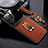 Soft Silicone Gel Leather Snap On Case Cover with Magnetic Finger Ring Stand S03 for Apple iPhone 15