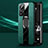 Soft Silicone Gel Leather Snap On Case Cover with Magnetic Finger Ring Stand S03 for Xiaomi Mi 12 5G Green