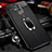 Soft Silicone Gel Leather Snap On Case Cover with Magnetic Finger Ring Stand T01 for Huawei Mate 20 Lite