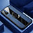 Soft Silicone Gel Leather Snap On Case Cover with Magnetic Finger Ring Stand T01 for Huawei Nova 6 Blue