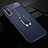 Soft Silicone Gel Leather Snap On Case Cover with Magnetic Finger Ring Stand T01 for Huawei P30