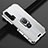 Soft Silicone Gel Leather Snap On Case Cover with Magnetic Finger Ring Stand T02 for Huawei Honor 20 Pro