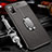 Soft Silicone Gel Leather Snap On Case Cover with Magnetic Finger Ring Stand T02 for Huawei Honor V30 5G