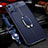 Soft Silicone Gel Leather Snap On Case Cover with Magnetic Finger Ring Stand T02 for Huawei Honor X10 Max 5G