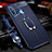 Soft Silicone Gel Leather Snap On Case Cover with Magnetic Finger Ring Stand T02 for Huawei Nova 5i