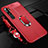 Soft Silicone Gel Leather Snap On Case Cover with Magnetic Finger Ring Stand T02 for Xiaomi Mi Note 10