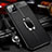 Soft Silicone Gel Leather Snap On Case Cover with Magnetic Finger Ring Stand T03 for Apple iPhone 11 Pro Max Black