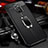 Soft Silicone Gel Leather Snap On Case Cover with Magnetic Finger Ring Stand T03 for Huawei Mate 20 X 5G