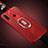 Soft Silicone Gel Leather Snap On Case Cover with Magnetic Finger Ring Stand T03 for Huawei Nova 4e Red