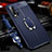 Soft Silicone Gel Leather Snap On Case Cover with Magnetic Finger Ring Stand T03 for Huawei Nova 6