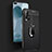 Soft Silicone Gel Leather Snap On Case Cover with Magnetic Finger Ring Stand T03 for Huawei Nova 6 5G