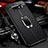 Soft Silicone Gel Leather Snap On Case Cover with Magnetic Finger Ring Stand T03 for Samsung Galaxy S10e Black