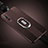 Soft Silicone Gel Leather Snap On Case Cover with Magnetic Finger Ring Stand T05 for Huawei P20 Pro Brown