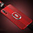 Soft Silicone Gel Leather Snap On Case Cover with Magnetic Finger Ring Stand T05 for Huawei P20 Pro Red