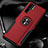 Soft Silicone Gel Leather Snap On Case Cover with Magnetic Finger Ring Stand T05 for Huawei P30 Pro Red